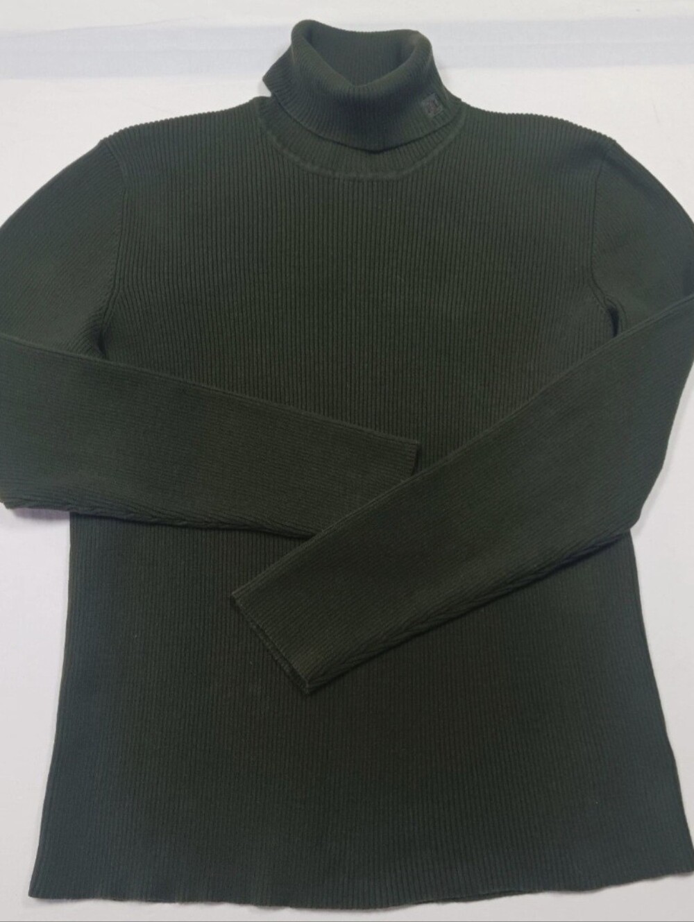 VTG Lauren Ralph Lauren Sweater Women's Turtleneck Ribbed Dark Olive Green  XL